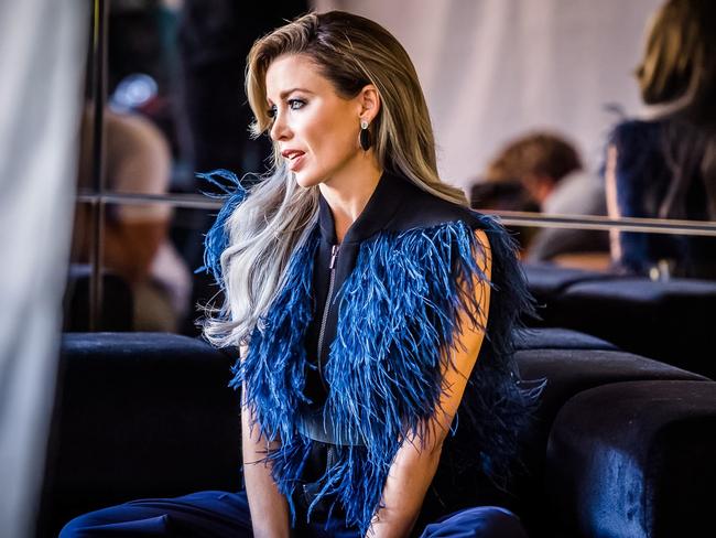 Dannii Minogue’s metallic silver ‘do at the 2018 L’Oréal Colour Trophy Awards in Melbourne. Picture: Ben Vella