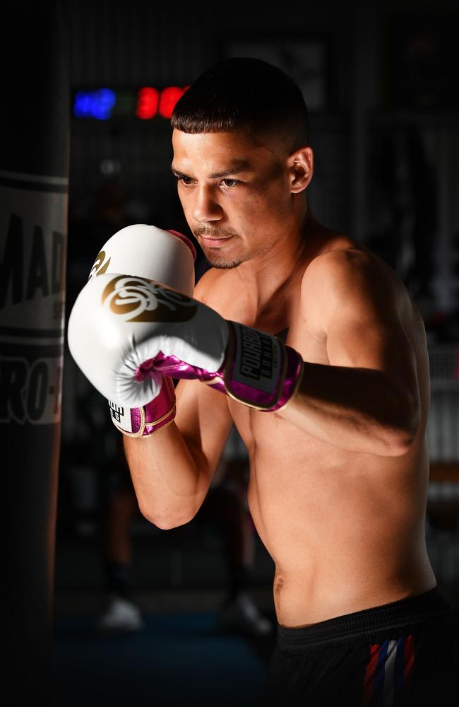 Dana Coolwell sparing at Hinterland Boxing Club in Beerwah. Picture: Patrick Woods.