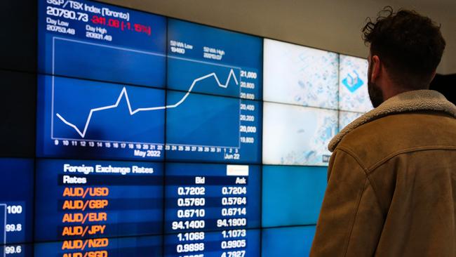 SYDNEY, AUSTRALIA - NEWSWIRE PHOTOS June 06 2022:  A general view of the digital boards at the ASX in Sydney. Picture NCA Newswire/ Gaye Gerard.