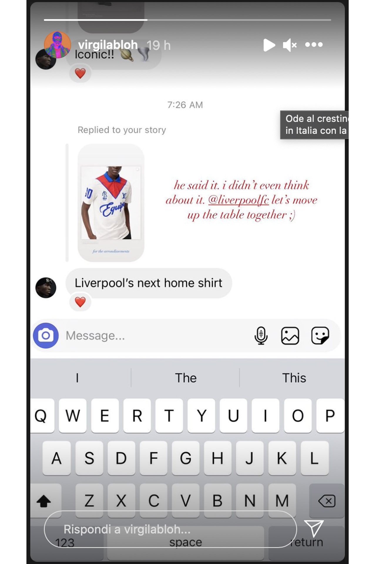 Virgil Abloh Sparks Liverpool Kit Design Rumors
