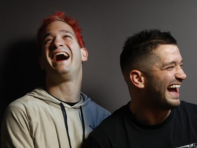 DAILY TELEGRAPH 28TH JUNE 2023Pictured at the QT Hotel in Sydney are Aussie directing brothers Danny Philippou and Michael Philippou ahead of release of supernatural horror flick, Talk To Me.Picture: Richard Dobson