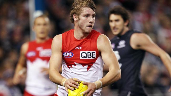 Sydney Swans defender Alex Johnson played in a flag before succumbing to a series of knee injuries. The Power hopes their first pick at this year’s draft can also enjoy premiership success.