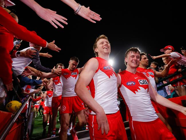 The Swans will be without their skipper for the prelim final. Picture: Getty Images