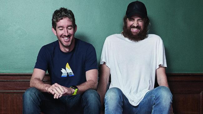 Atlassian’s Scott Farquhar and Mike Cannon-Brookes. Picture: Harold David