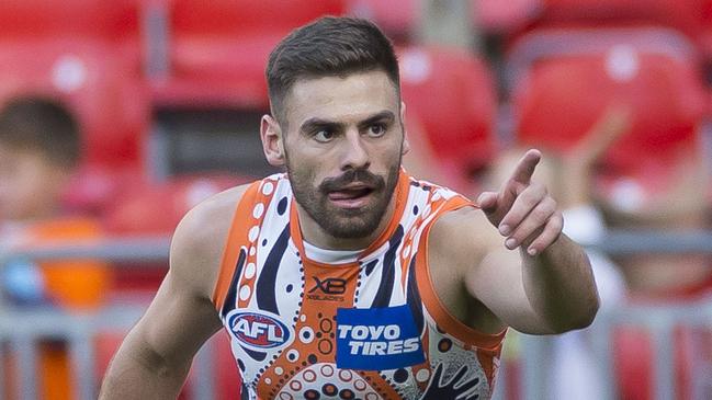 Stephen Coniglio was superb in GWS Giants win with three goals and 36 disposals. Picture: AAP Image/Craig Golding.