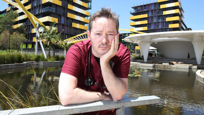 Doctors like Dr Steven Campbell, working on the front lines during the Covid pandemic, are among dozens of tenants who have reportedly been forced to vacate their homes at Smith Collective. Picture: Glenn Hampson