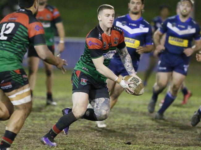 Damon Finn and Colyton tackle St Marys in round 13. Picture Warren Gannon Photography