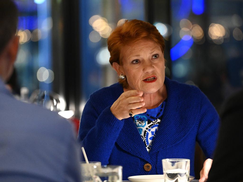 One Nation leader Pauline Hanson. Picture: Lyndon Mechielsen/The Australian