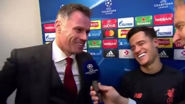 Jamie Carragher and Philippe Coutinho.