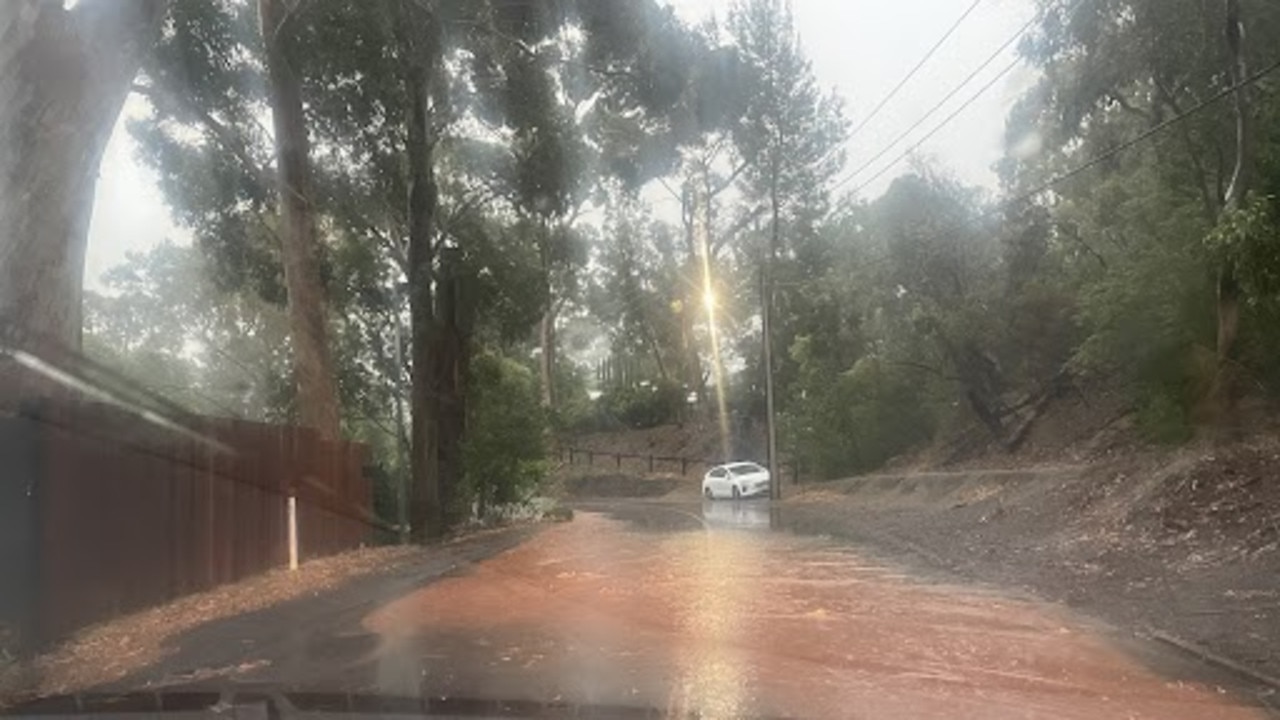 Flooding in Waterfall Gully Rd in the eastern suburbs.