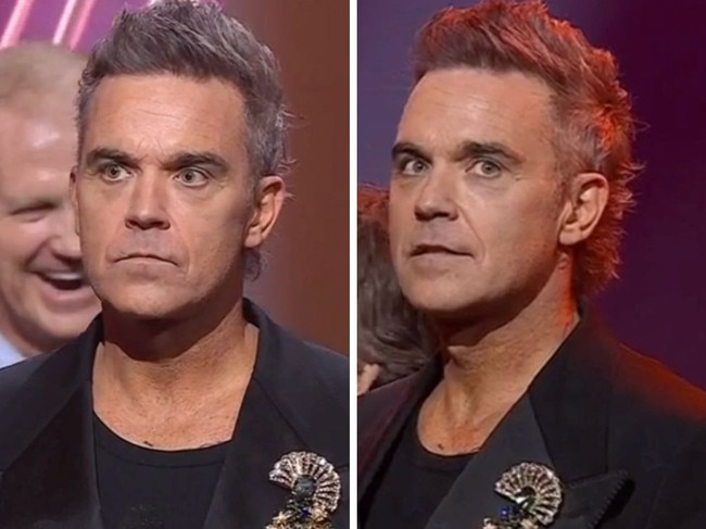 Robbie Williams dropped a cheeky reference in his AACTAs acceptance speech.