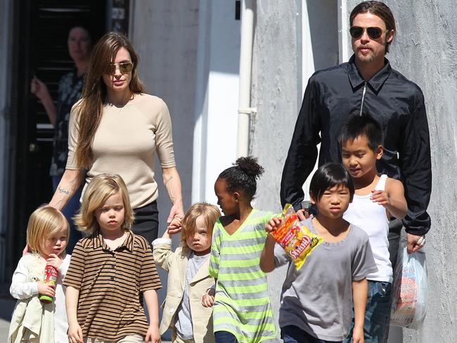 The Brangelina clan in happier times.