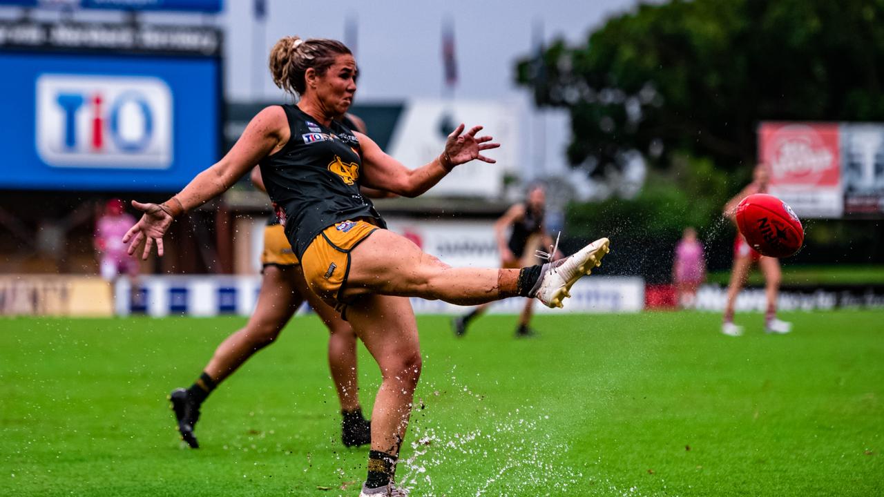 St Mary's player Jemma Iacono in the 2022-23 NTFL season. Picture: Patch Clapp / AFLNT Media