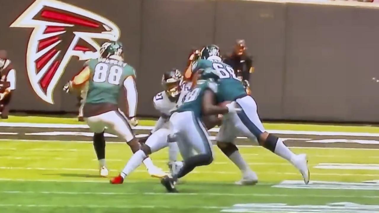 NFL 2021: Jordan Mailata, Philadelphia Eagles, block on Richie Grant,  reaction, video, scouting report, touchdowns