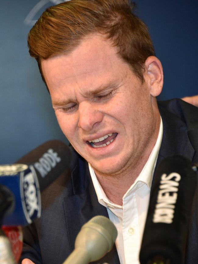 Steve Smith cried for four days after the ball-tampering scandal.