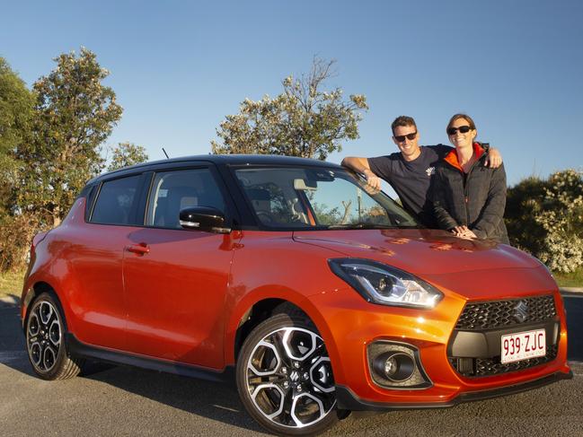 Photo of Jules Lucht and Iain Curry with the 2020 Suzuki Swift Sport
