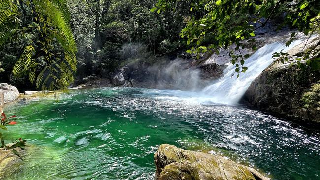 A crystal-clear water hole in the upper reaches of Wooroonooran National Park.