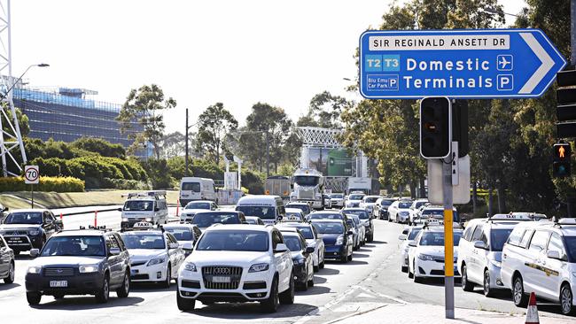 30/09/16 Sydney Airport Traffic Congestion on Friday morning from 7 am on the corner of Qantas drive and O'Riordan street Mascot. Adam Yip/ The Daily Telegraph