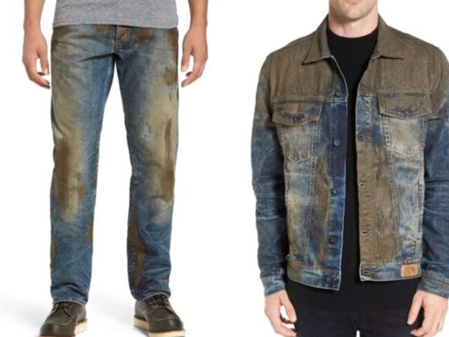 Nordstrom is selling a muddy jean jacket for $US425 ($569). Picture: Nordstrom