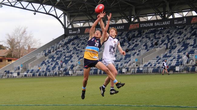 Jack Ginnivan (left) kicked 119 goals in a season when he was 11. Picture: Kristen McNamara