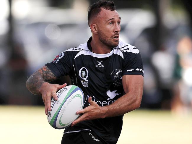 Quade Cooper pictured playing rugby for Wests RC at Toowong, Brisbane 29th of April 2018.  (AAP Image/Josh Woning)