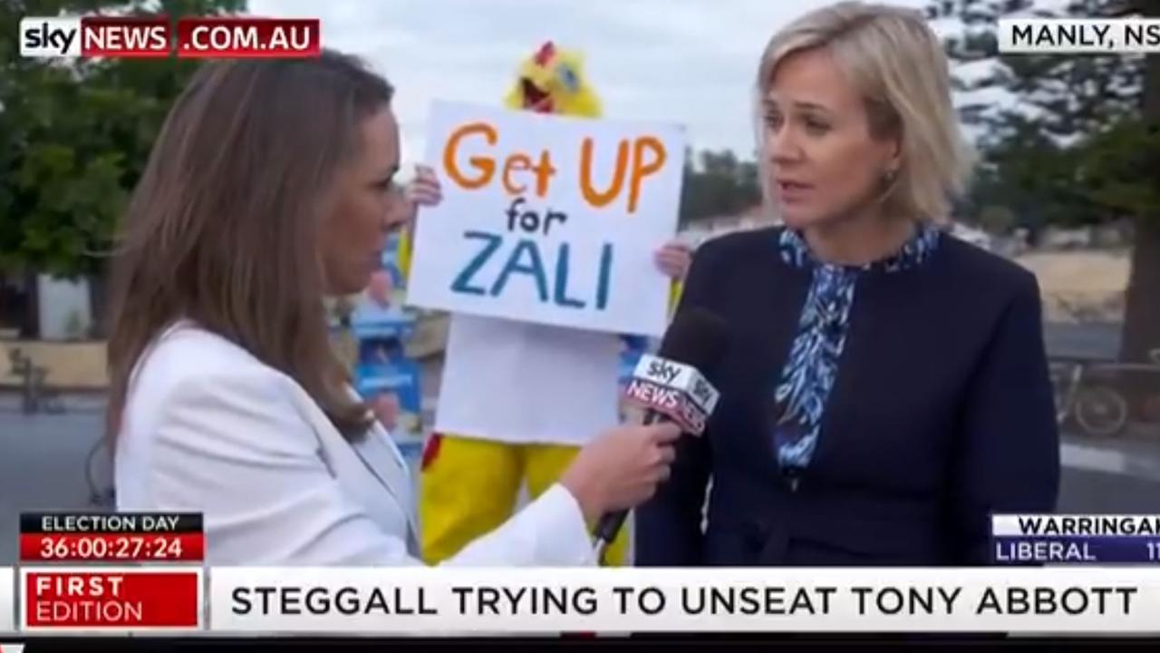 Zali Steggall appearing on Sky News today.