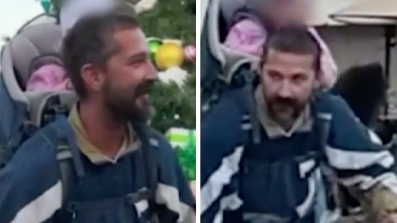 Shia LaBeouf with his one-year-old daughter, Isabel. Picture: TMZ/Backgrid