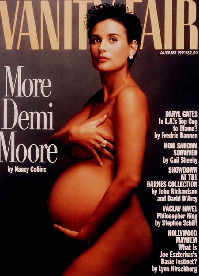 Demi’s groundbreaking 1991 Vanity Fair cover. Picture: AP