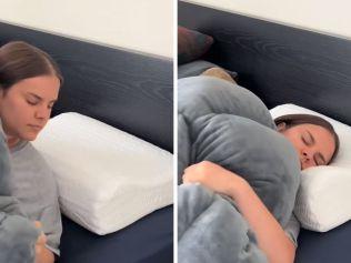 The secret to a good night’s sleep? It might just be the right pillow — supportive, comfy, and tailored to how you sleep.Picture : TikTok / haley amos