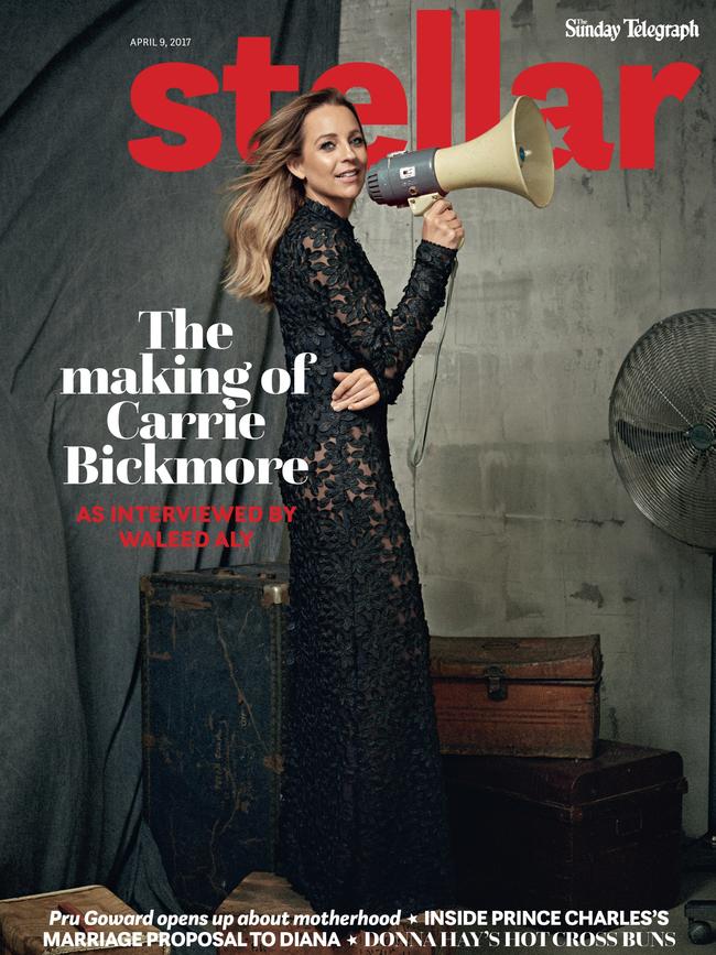 Carrie Bickmore graces the cover of The Stellar Magazine which comes with The Sunday Telegraph.