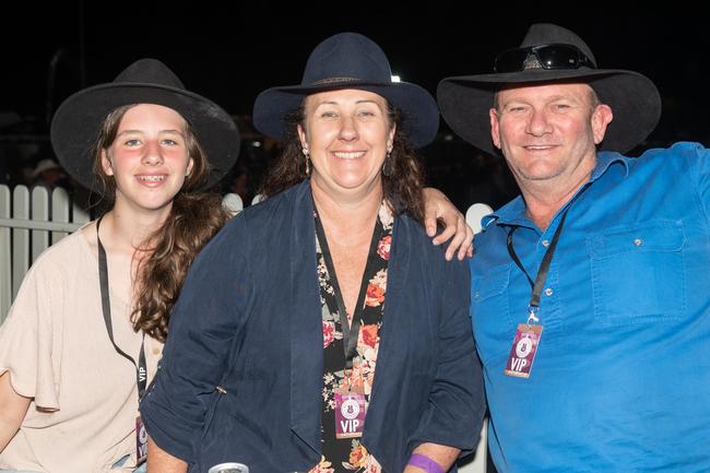 Jessica Mordey, Jo Higgins and Craig Moore at the NQ's Rock'N Country 2022.Picture: Michaela Harlow