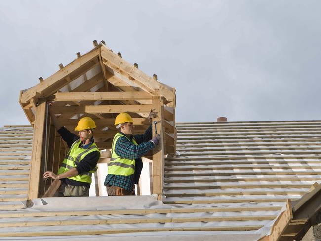 Construction workers in house. Building. Construction. Generic image.