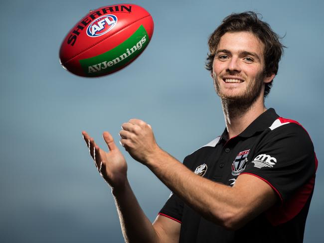 St Kilda's Dylan Roberton at the Linen House Centre, Seaford.