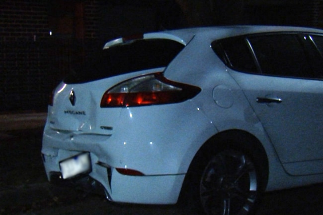 A vehicle was damaged during a wild night in Melbourne's north. Picture: Nine