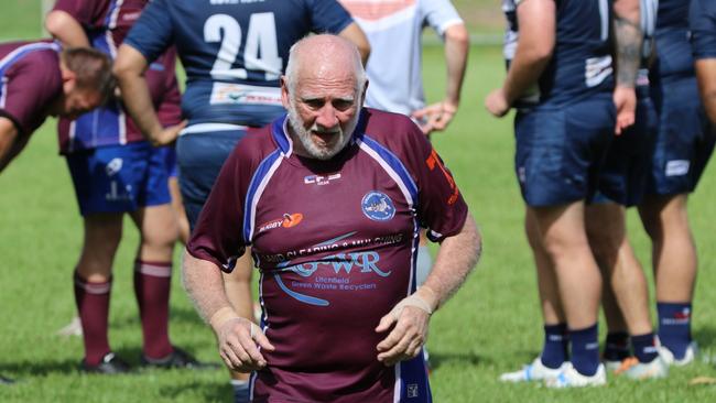 Dennis Bree during Swampdogsâ Round 12 B-Grade clash with Casuarina at Rugby Park. Picture: NT Rugby