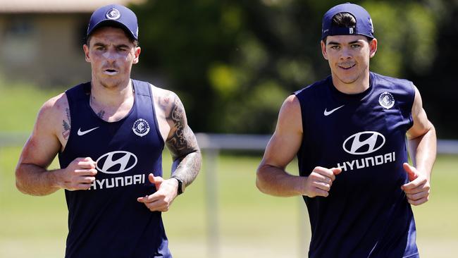 Carlton recruits Aaron Mullett (left) and Matthew Kennedy. Picture: Michael Klein