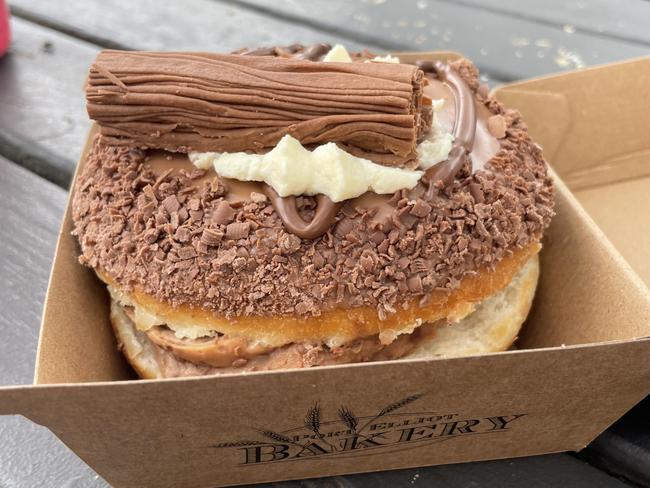 One of Port Elliot Bakery’s huge and tasty doughnuts. Picture: Izzy McMillan.