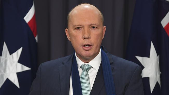 Home Affairs Minister Peter Dutton. Picture: AAP