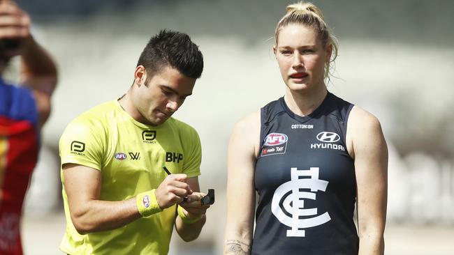 Tayla Harris has left the Blues. Picture: Getty Images