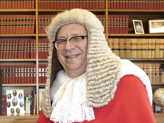 NSW Supreme Court Chief Justice Andrew Bell being sworn in today March 07, 2022, at the Sydney, Supreme Court. , Picture: Michele Mossop