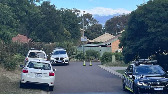 Police on scene in Wanniassa after a body was found on March 3. Picture: Contributed