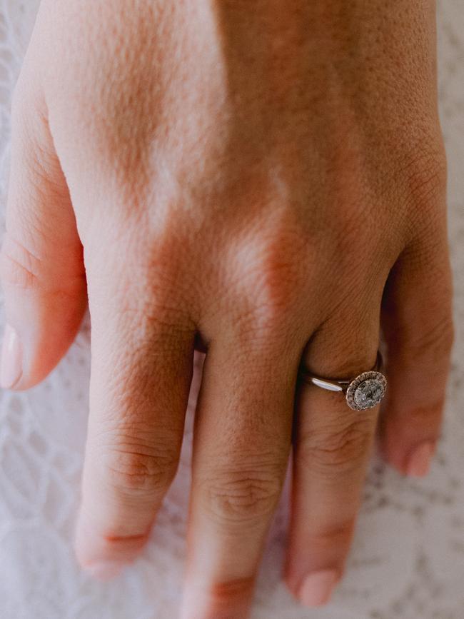 The engagement ring. Picture: Tom Roberts Media