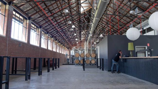 19-10-2023 Scott Hunt in the new Valhalla Brewhouse at Federal Mills in North Geelong. Picture: Brad Fleet