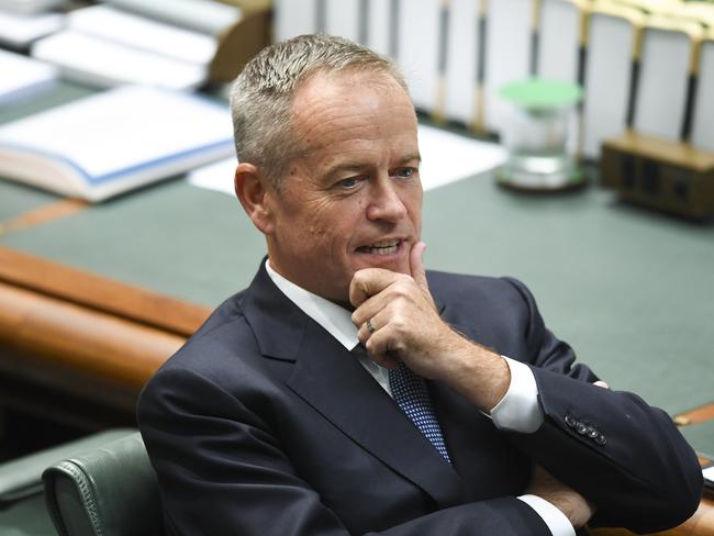 Opposition leader Bill Shorten in the House of Representatives Question Time on Wednesday. Picture: AAP