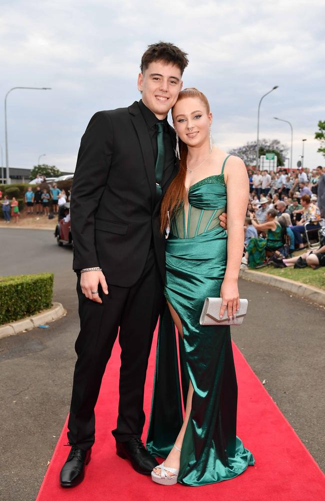 Aidan Rodeny and Amelia Nicholson at Highfields State Secondary College. Picture: Patrick Woods.