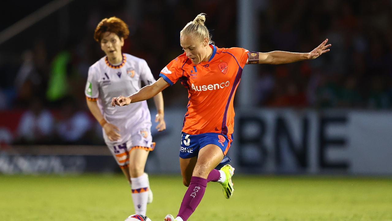 Tameka Yallop’s Roar thumped Perth Glory 3-0. Picture: Chris Hyde/Getty Images