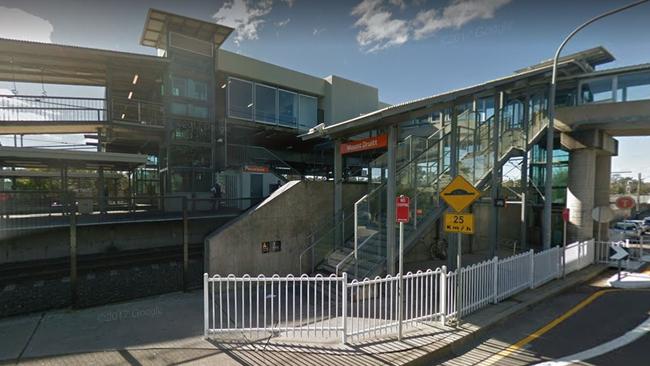 Mt Druitt train station, on Beames Ave, where police say a group of men threatened a man at knifepoint before stealing his car. Picture: Google