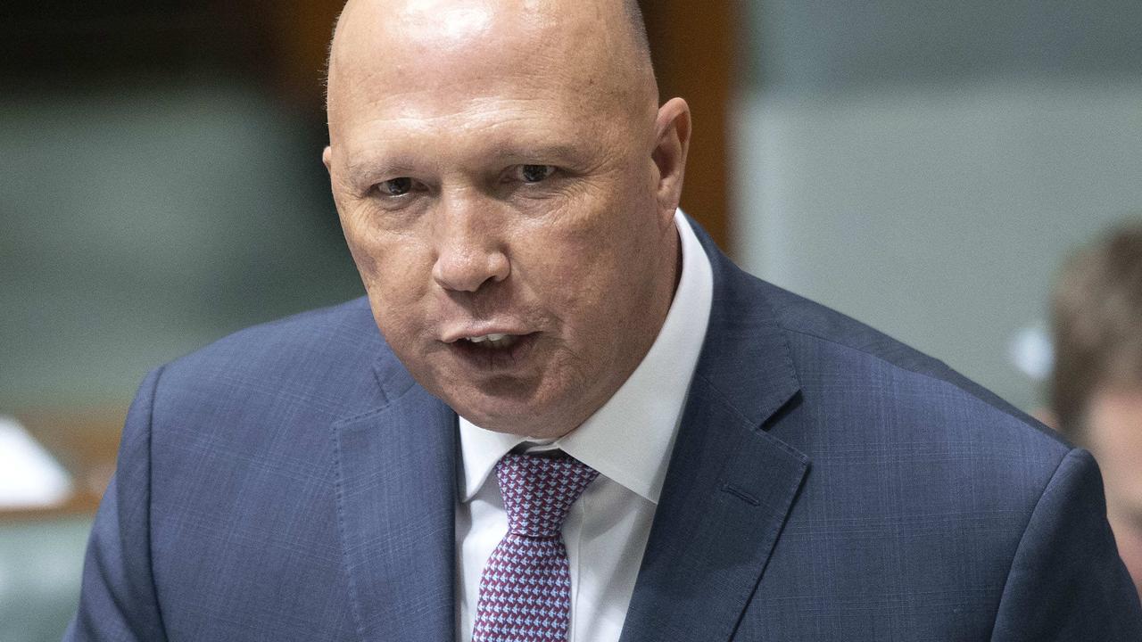 Minister for Home Affairs Peter Dutton is listed as one of the respondents in the court case. Picture: NCA NewsWire / Gary Ramage