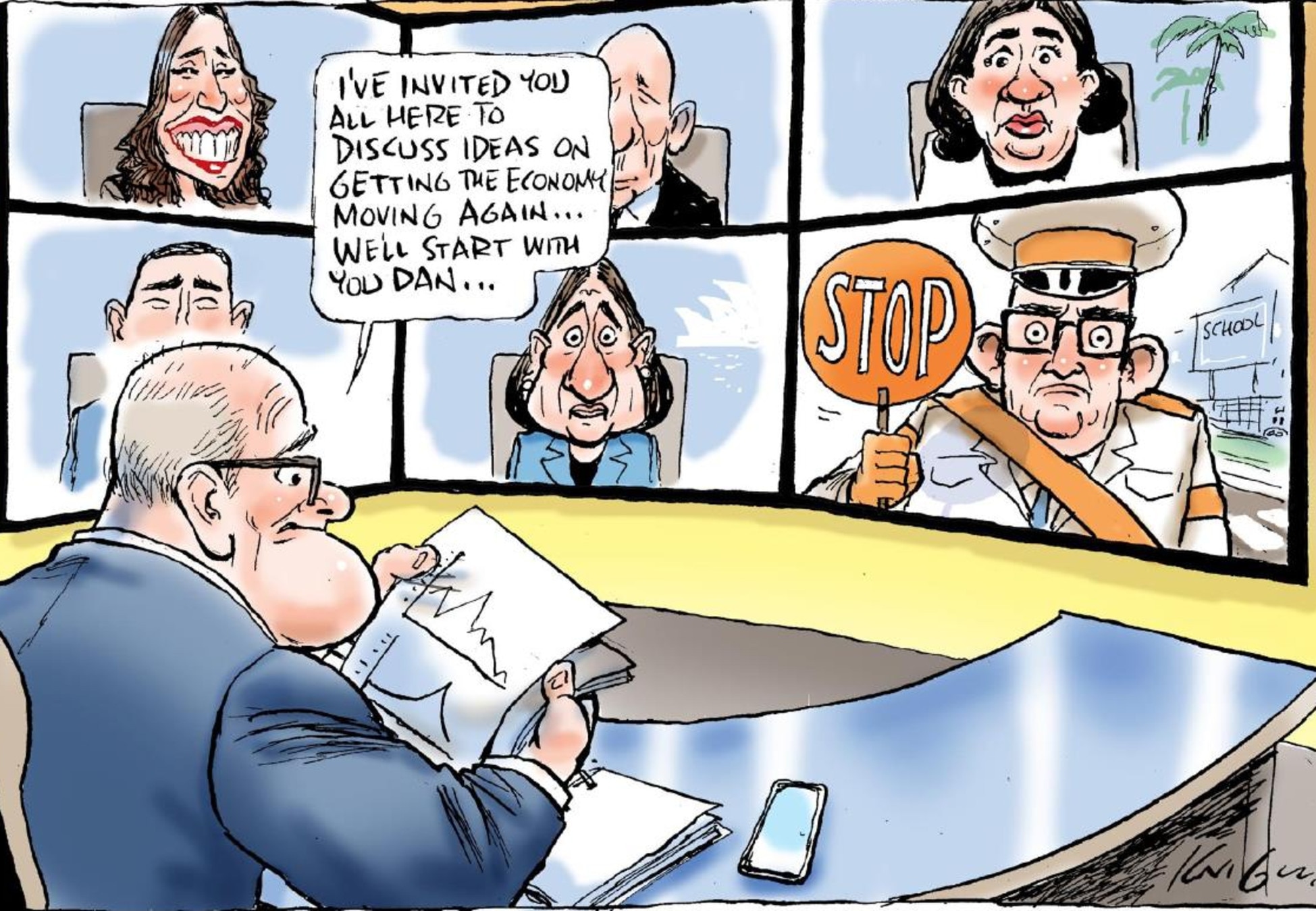 Mark Knight Pm S Cabinet Chat Becomes A Stop Work Meeting Kidsnews