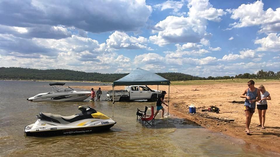 Having a jet ski at Leslie Dam. Picture: Contributed